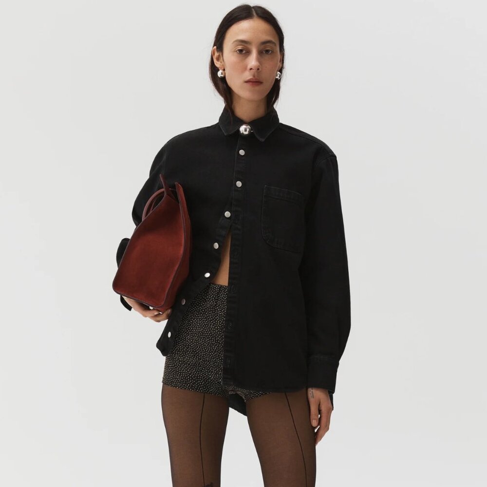 Beaufille Black Oversized Denim shirt